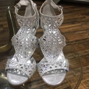 Silver Evening High Heels